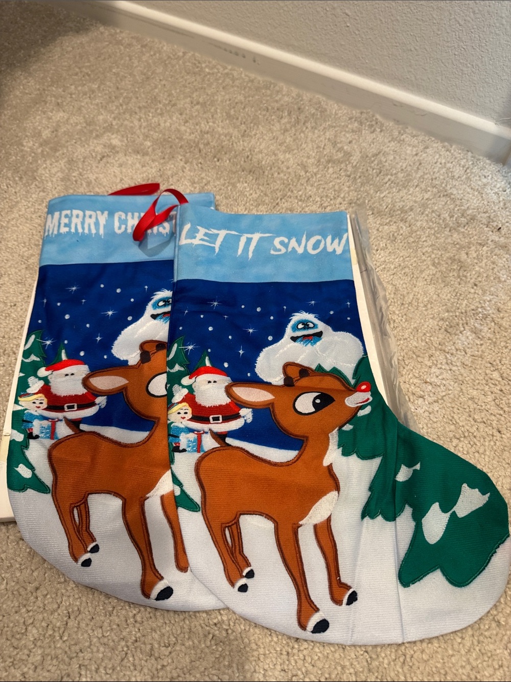 Rudolph  2 Pack Christmas Stockings